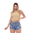 Shorts jeans de alta qualidade feminino, jeans de luxo