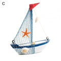 Barco de pesca em miniatura criativo atraente de madeira mediterrâneo veleiro modelo de mesa decoração para casa