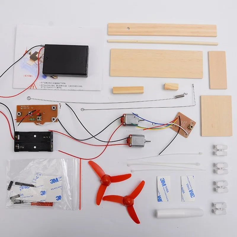 Nova tecnologia brinquedos pequenos diy controle remoto modelo de navio vento experimento científico material menino presente coleção