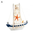 Barco de pesca em miniatura criativo atraente de madeira mediterrâneo veleiro modelo de mesa decoração para casa