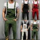 Macacão de carpinteiro jeans, macacão babador masculino, motos biker jean, macacão longo de harajuku, streetwear, plus size, verão, novo