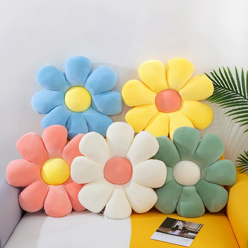 Margarida em forma de almofada cadeira, macio e leve coxim, flor design, para casa, escritório, cozinha, jantar cadeira, cama