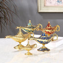Lendário Aladdin Magic Genie Table Lamp, Lâmpada Retro Europeia, Artesanato De Metal, Decoração De Casa, Festa De Casamento