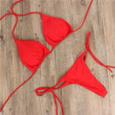 Conjunto de maiô sexy biquíni feminino, sutiã acolchoado push-up, tanga duas peças, moda praia, roupa de banho, fêmea, verão