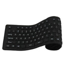 Teclado de silicone dobrável 85/109 teclas USB com fio silencioso à prova d'água à prova de poeira Soft Touch Rollup para notebook laptop