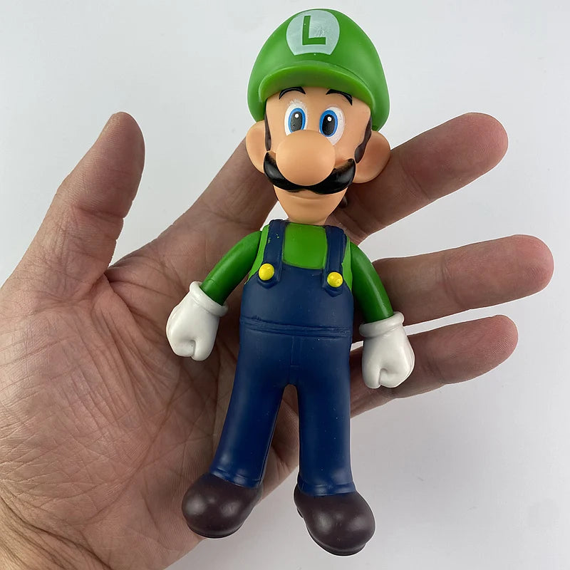 Action Figure Brinquedos de Super Mario, Puxe o Carro, Yoshi Verde, Donkey Kong, Bowser, Luigi, Sapo, Jogo de Anime, Presentes para Crianças, 24 Estilos