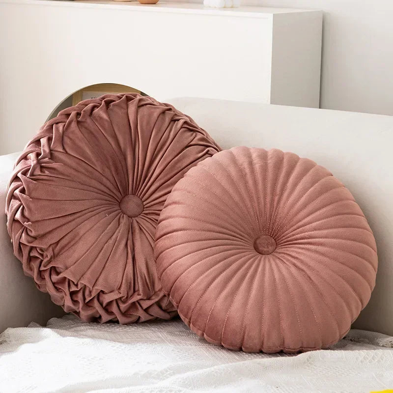 Nordic ins abóbora travesseiro redondo travesseiro rosa assento almofada cintura travesseiro sala de estar sofá homestay decoração rodas putuan