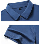 Tamanho grande 9xl 8xl verão de alta qualidade respirável moda manga curta secagem rápida preto azul vermelho náilon gelo seda polo camisas dos homens