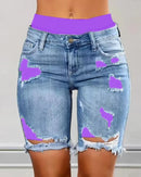 Elegância Urbana - Denim Skinny com Estampa e Rasgos
