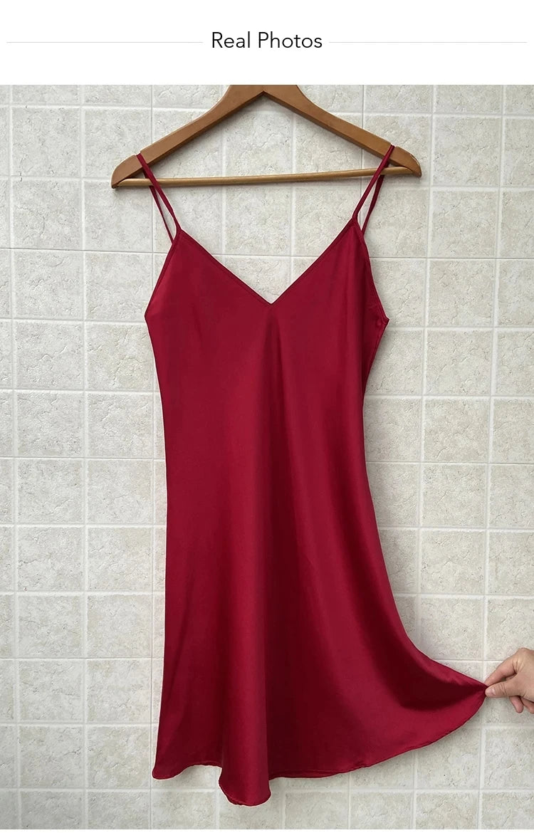 93% camisola de seda real para mulheres sleepwear noite vestido plus size profundo decote em v chemise deslizamentos completos nupcial camisolas S-3XL