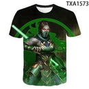 Camiseta Mortal Kombat 3D masculina e feminina, jogo de luta, streetwear casual, tops de manga curta, camiseta legal infantil, menino, menina, verão