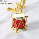 Saxofone miniatura para Dollhouse, modelo de instrumentos musicais clássicos, mini ornamentos musicais, presentes de Natal, acessórios para decoração