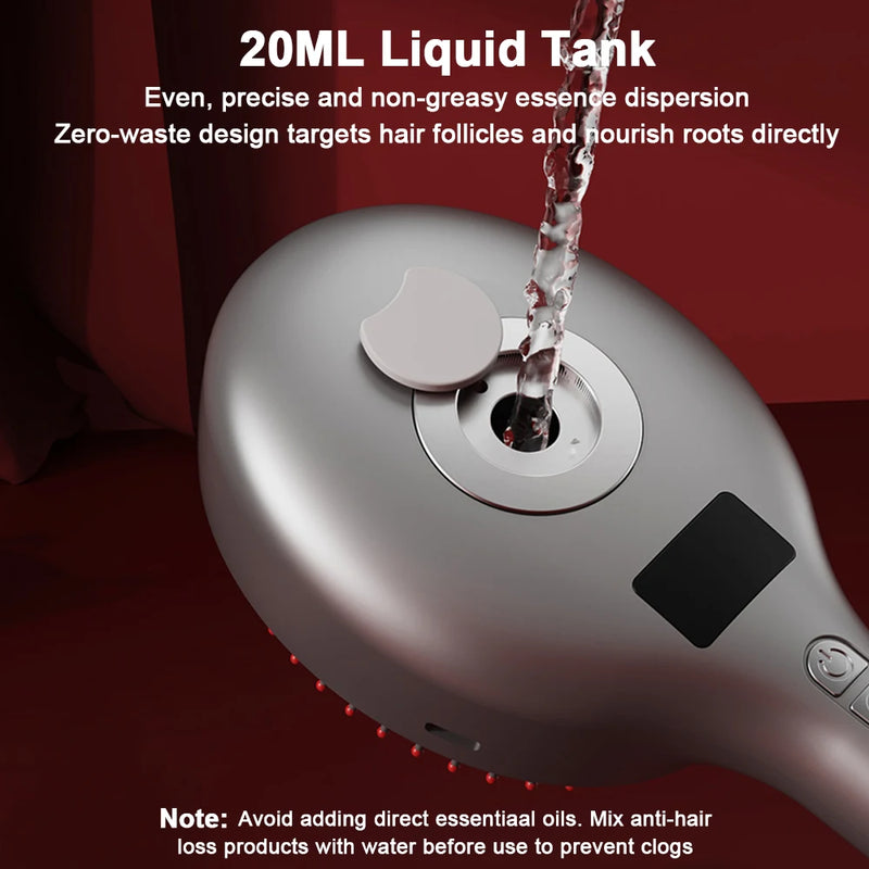 4 modos de spray elétrico massagem pente vibração couro cabeludo cabeça massageador 630nm luz vermelha escova crescimento do cabelo óleo essencial ferramenta cuidados com o cabelo
