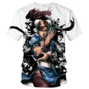 Camiseta Street Fighter masculina e feminina, fina em 3D, blusa infantil, tamanho grande, casual, nova, moda de verão, venda quente, 100-6XL, 2023