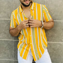 Verão Havaiano - Camisa Listrada Floral 3D e plus size