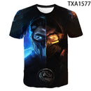 Camiseta Mortal Kombat 3D masculina e feminina, jogo de luta, streetwear casual, tops de manga curta, camiseta legal infantil, menino, menina, verão