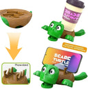 2 em 1 panicked tartaruga coaster engraçado suporte do telefone material plástico copo esteira almofada de isolamento casa decorativa copo almofada suportes de caneca
