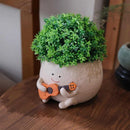 Vasos de plantador de rosto para plantas de interior bonito pote de planta de guitarra, vasos de flores de rosto sorridente suculentas plantador presente ideal