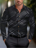 Camisas havaianas de manga comprida masculina, lapela casual de negócios, blusa de praia, roupas masculinas, moda feminina, rua vocacional, verão
