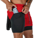 Shorts Quick Dry Camo Running para homens, esportes de ginástica, treino, fitness, jogging, calças curtas, verão, 2 em 1