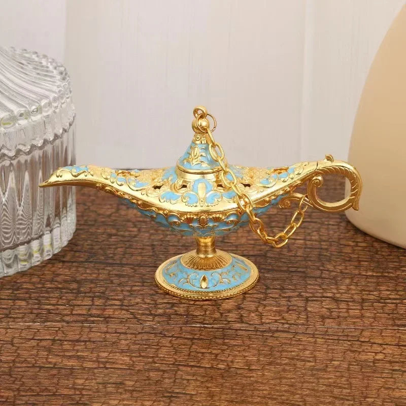 Lendário Aladdin Magic Genie Table Lamp, Lâmpada Retro Europeia, Artesanato De Metal, Decoração De Casa, Festa De Casamento