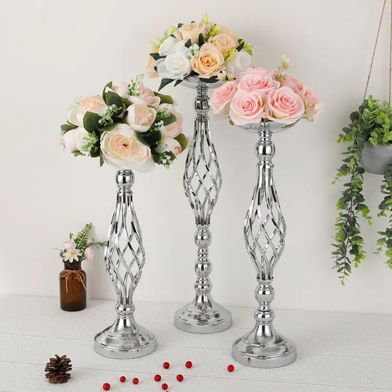 Vaso de ferro de luxo para decoração de casamento, guia rodoviário, castiçal, castiçal, jantar à luz de velas, sala de estar, casa