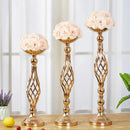 Vaso de ferro de luxo para decoração de casamento, guia rodoviário, castiçal, castiçal, jantar à luz de velas, sala de estar, casa