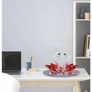 Cisnes de cristal ornamento estatuetas de vidro peso de papel artesanato criativo cisne figuras de vidro sala estar decorações de mesa