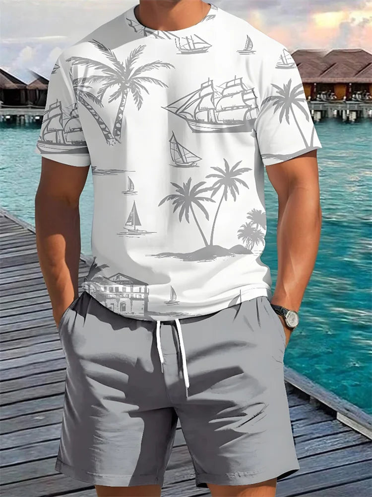 Estilo Tropical: Conjunto Masculino para Esporte e Lazer