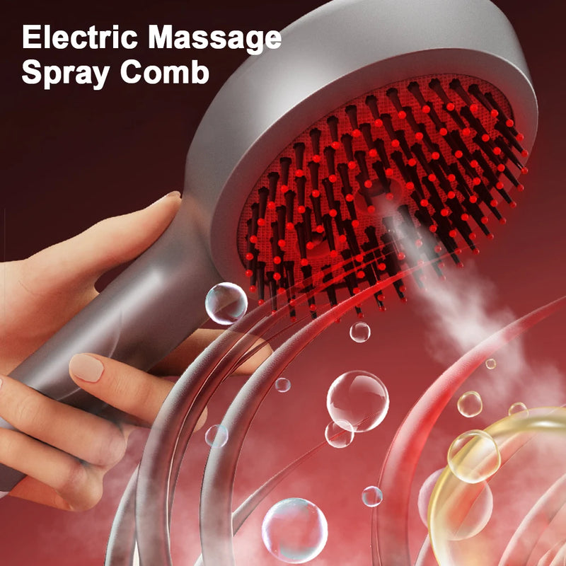 4 modos de spray elétrico massagem pente vibração couro cabeludo cabeça massageador 630nm luz vermelha escova crescimento do cabelo óleo essencial ferramenta cuidados com o cabelo