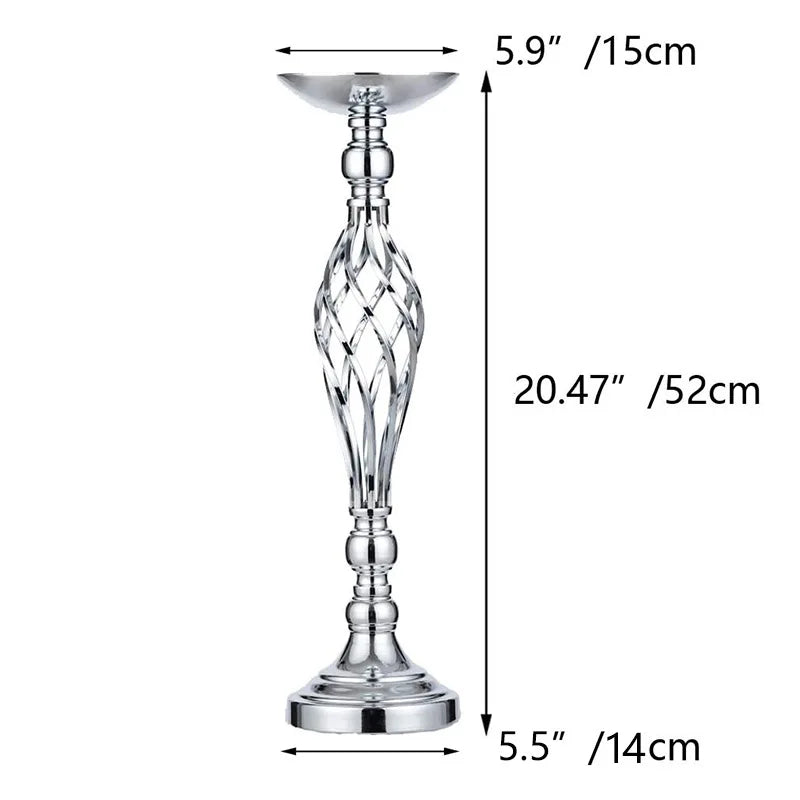 Vaso de ferro de luxo para decoração de casamento, guia rodoviário, castiçal, castiçal, jantar à luz de velas, sala de estar, casa