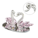 Cisnes de cristal ornamento estatuetas de vidro peso de papel artesanato criativo cisne figuras de vidro sala estar decorações de mesa