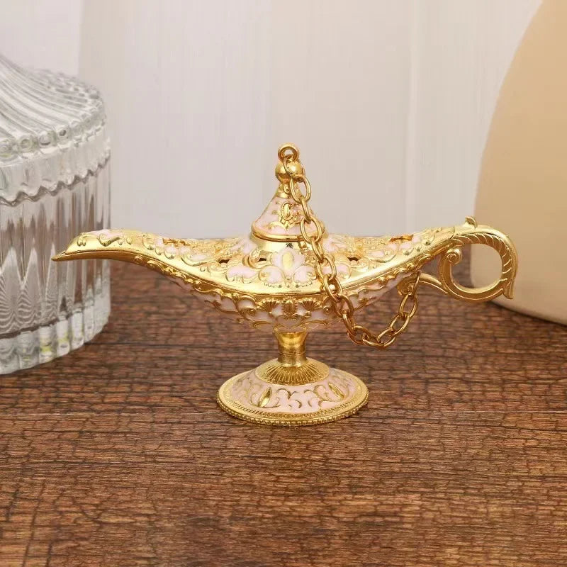 Lendário Aladdin Magic Genie Table Lamp, Lâmpada Retro Europeia, Artesanato De Metal, Decoração De Casa, Festa De Casamento