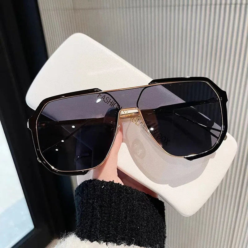 Tendências punk óculos de sol feminino óculos de sol de grandes dimensões moda para homens novo steampunk feminino uv400 de sol oculos
