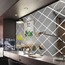 Reflexo Geométrico 3D – Adesivos Espelhados para Decoração de Parede