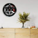 Relógio de parede polido com roda JDM moderno 3D para decoração de casa, escritório, hotel, restaurante, escola