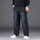 Calça jeans masculina de tamanho grande, faixa elástica, calça grande, cintura alta, calça jeans masculina, marido plus size, gorda, n ° 40