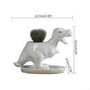 94pf Dinosaur Planter Pot para W/ Drenagem Bandeja Cacto Cactus Flor Contai