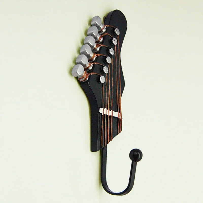 Guitarra nórdica gancho decorativo, Artesanato da resina, Música Wall Hook, Home Decor