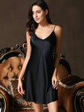 93% camisola de seda real para mulheres sleepwear noite vestido plus size profundo decote em v chemise deslizamentos completos nupcial camisolas S-3XL