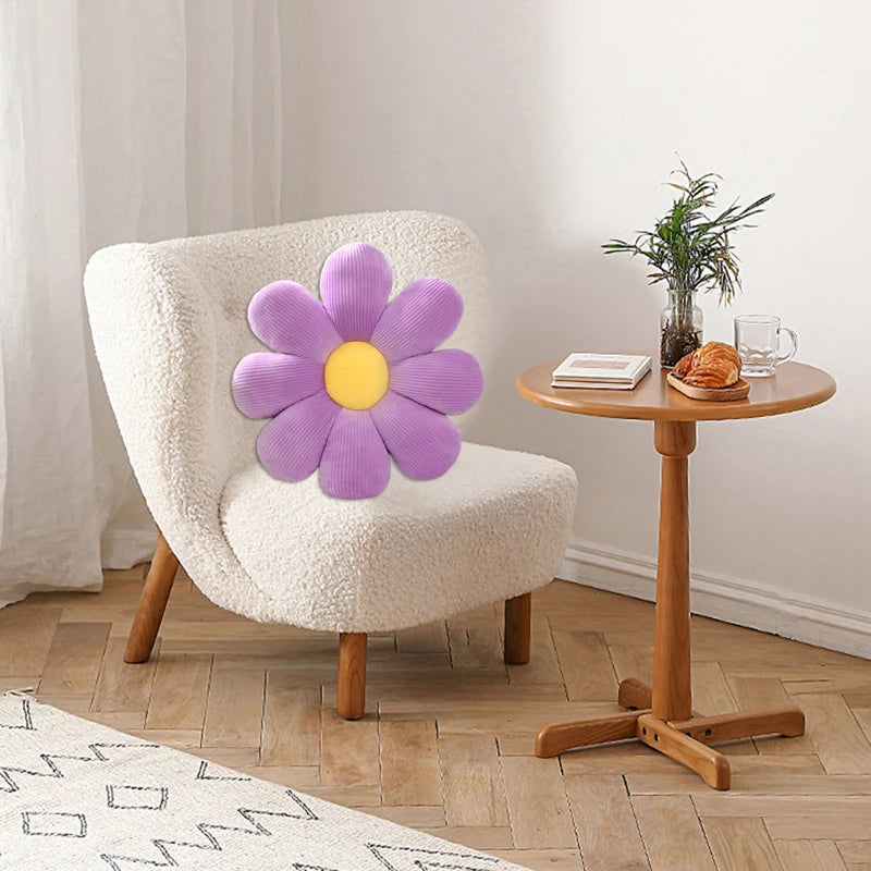 Margarida em forma de almofada cadeira, macio e leve coxim, flor design, para casa, escritório, cozinha, jantar cadeira, cama