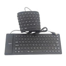 Teclado de silicone dobrável 85/109 teclas USB com fio silencioso à prova d'água à prova de poeira Soft Touch Rollup para notebook laptop