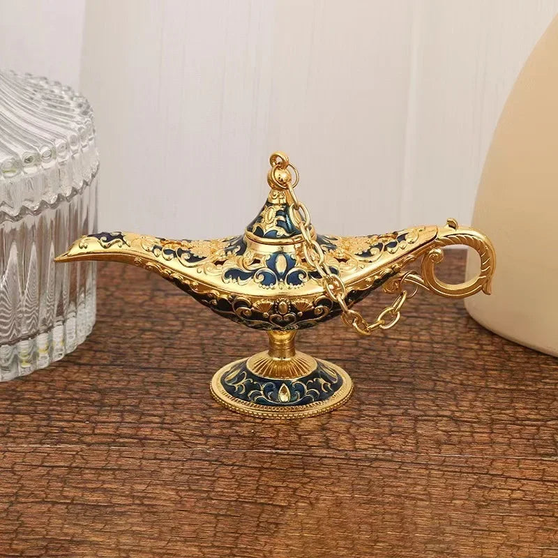 Lendário Aladdin Magic Genie Table Lamp, Lâmpada Retro Europeia, Artesanato De Metal, Decoração De Casa, Festa De Casamento