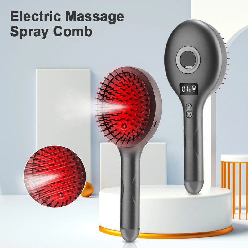 4 modos de spray elétrico massagem pente vibração couro cabeludo cabeça massageador 630nm luz vermelha escova crescimento do cabelo óleo essencial ferramenta cuidados com o cabelo
