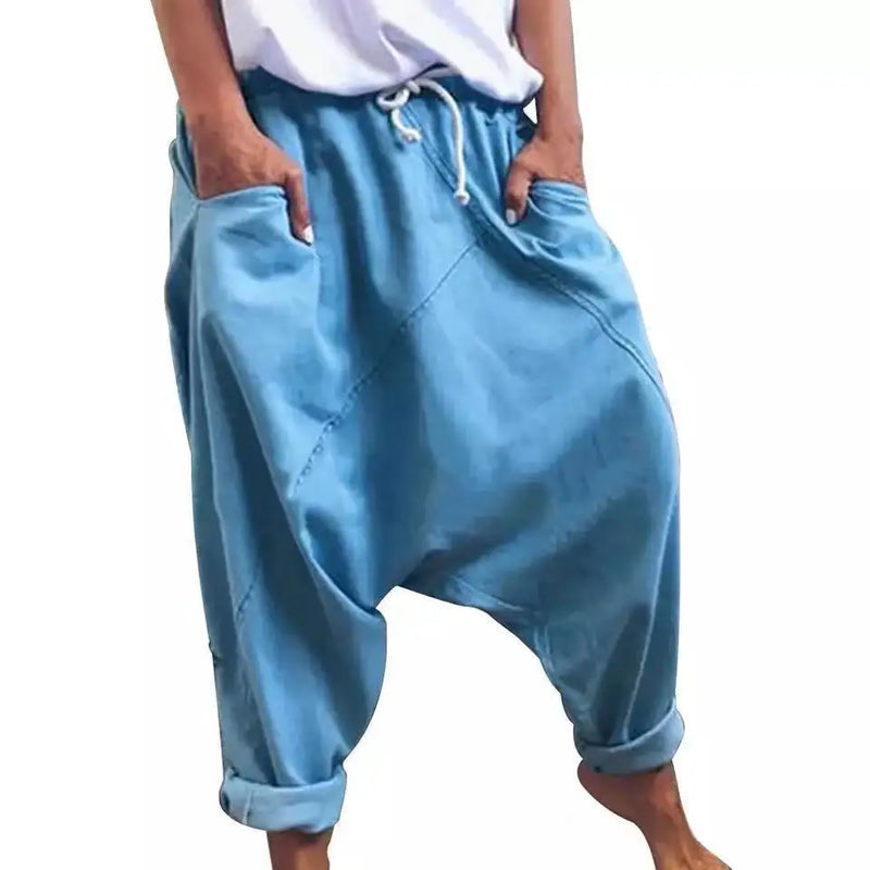 Calças de virilha de harém casuais femininas, calças de harém de moda com cordões, calças femininas, hip-hop de grandes dimensões streetwear mulher