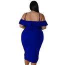Vestido Bodycon com gola redonda de verão feminino, Tamanhos grandes, vestido espaguete, Casual, Manga curta, Festa, Feriados, 2023