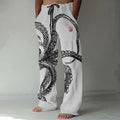 Calça havaiana floral masculina, imagem digital, casual de luxo social fashion, elegante roupa retrô