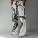 Calça havaiana floral masculina, imagem digital, casual de luxo social fashion, elegante roupa retrô