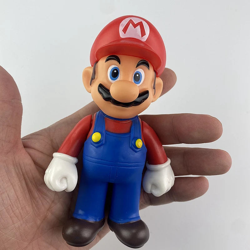 Action Figure Brinquedos de Super Mario, Puxe o Carro, Yoshi Verde, Donkey Kong, Bowser, Luigi, Sapo, Jogo de Anime, Presentes para Crianças, 24 Estilos