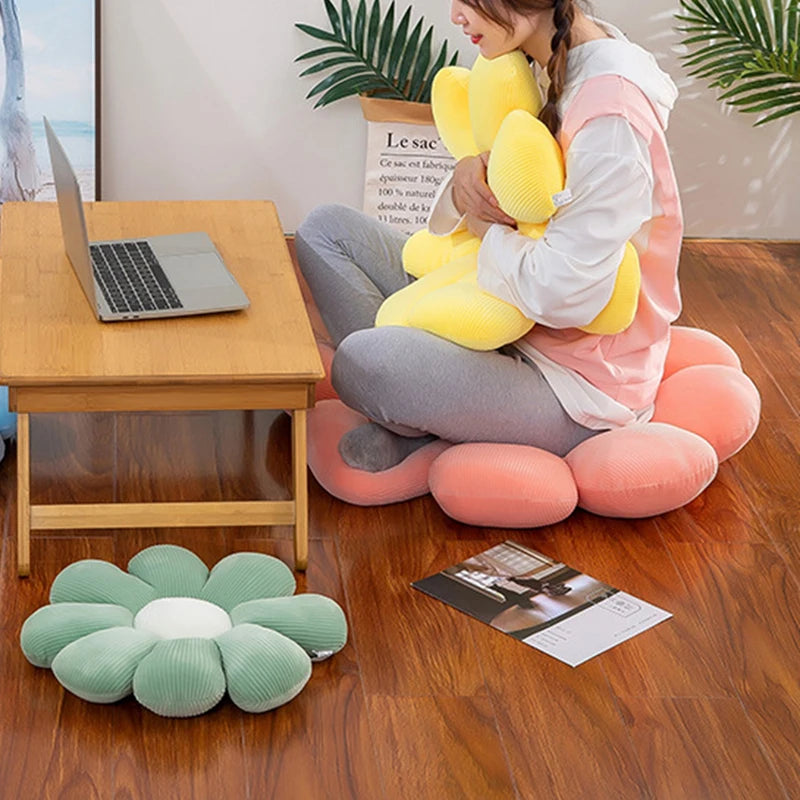 Margarida em forma de almofada cadeira, macio e leve coxim, flor design, para casa, escritório, cozinha, jantar cadeira, cama